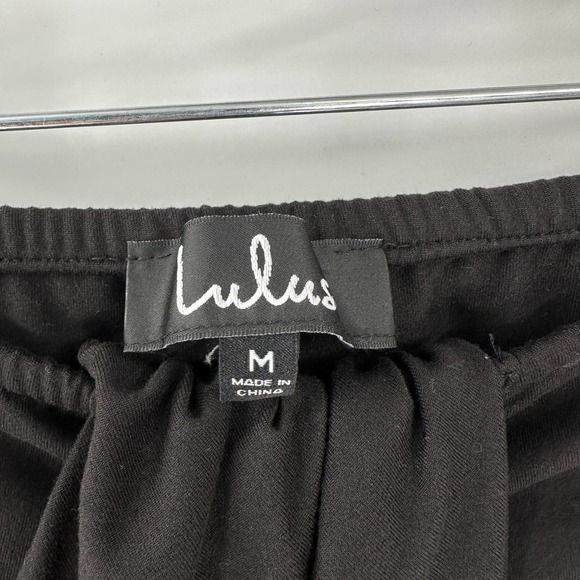 Lulus Twist Front Put A Spin On It High Low Midi Skirt Black - Picture 3 of 8